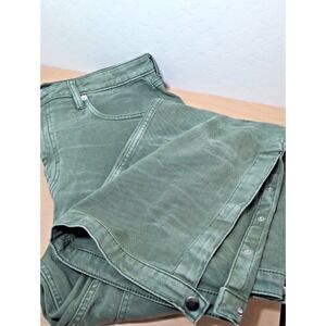 Novamen Men 36 Green Cargo Jeans Multi Pocket Utility Heavy Duty Snap Legs